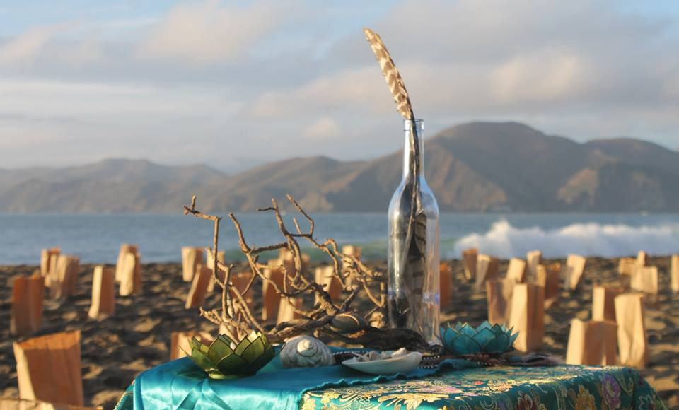 Museum of Joy Baker Beach labyrinth 2014 by Carissa Mosley